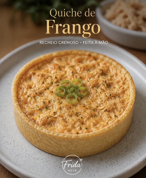 Quiche frango cremoso