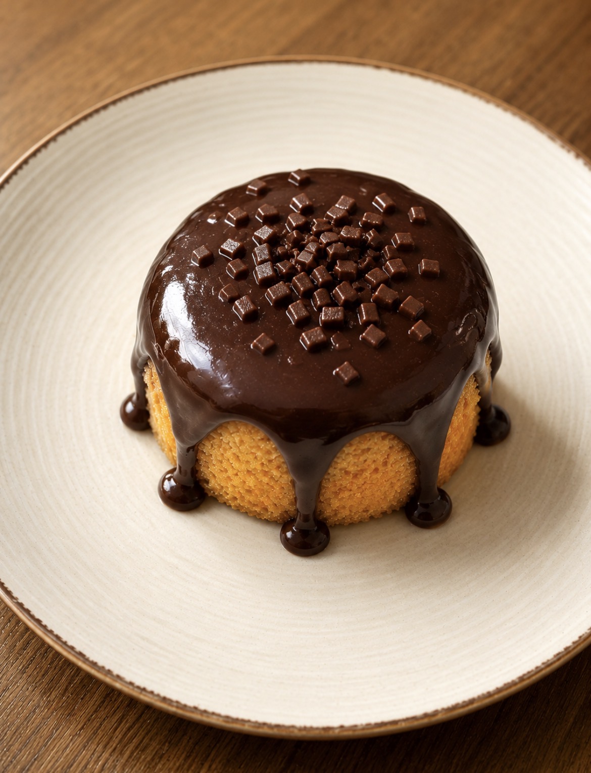 Vulcaozinho de cenoura com cobertura de brigadeiro