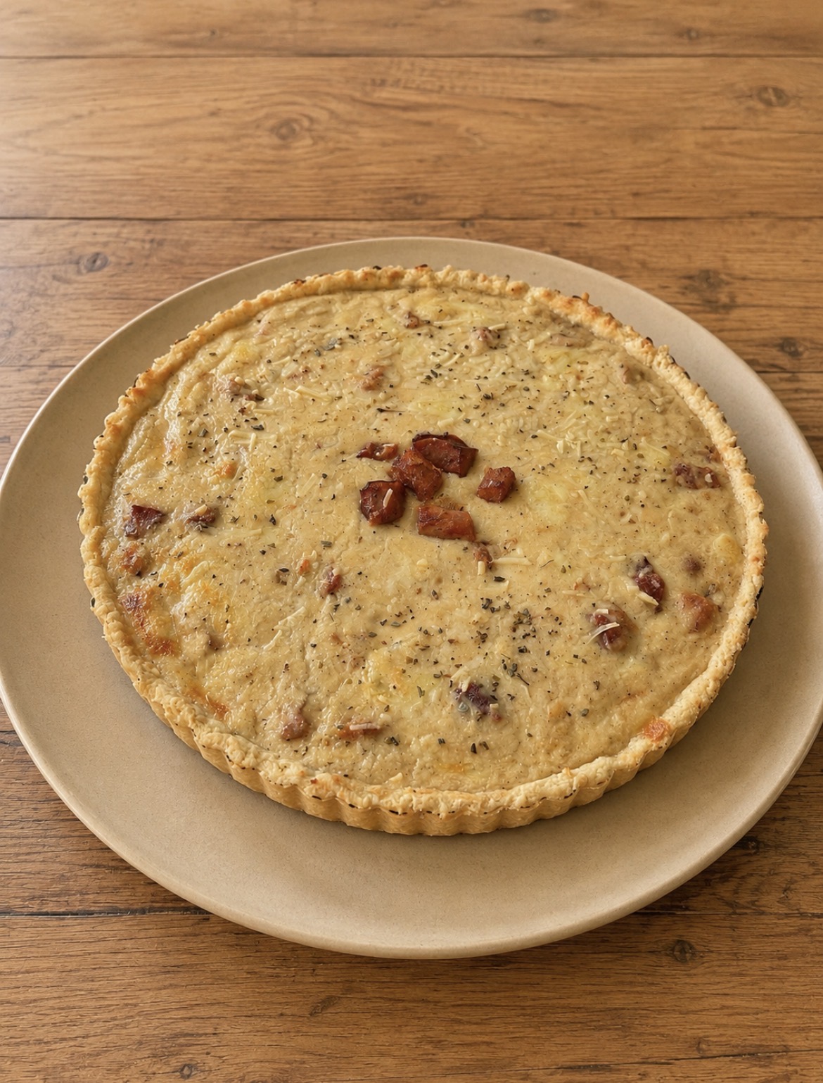 Quiche tamanho família Lorraine